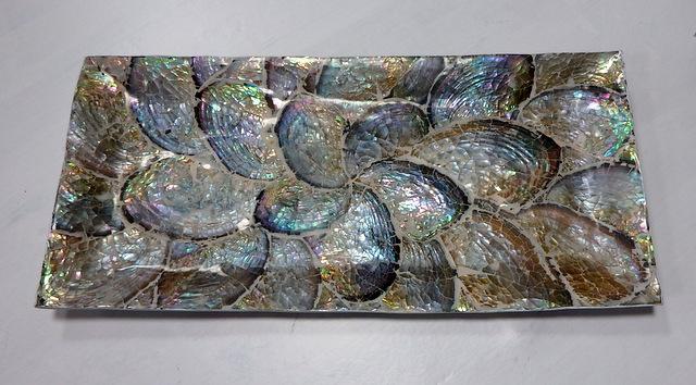 Miska/podnos z pravej perlete - biely, ručná práca