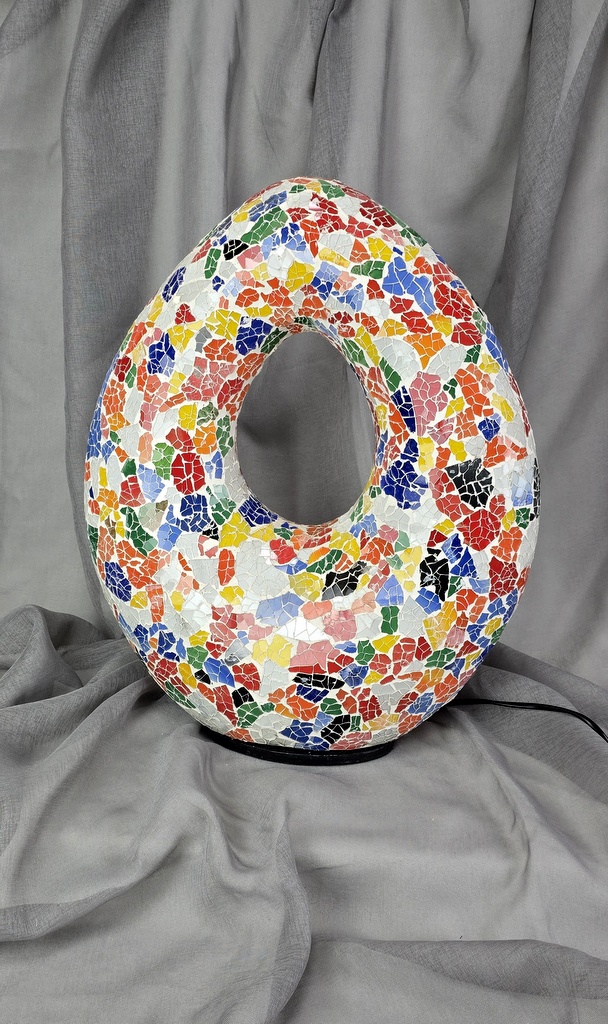 Stolná lampa OVAL viacfarebná, 50 cm, ručná práca