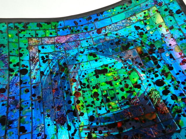 Misa modrá/zelená,  hranatá