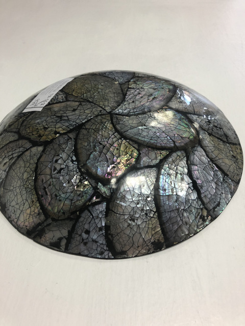 Misa okrúhla z pravej perlete - čierna