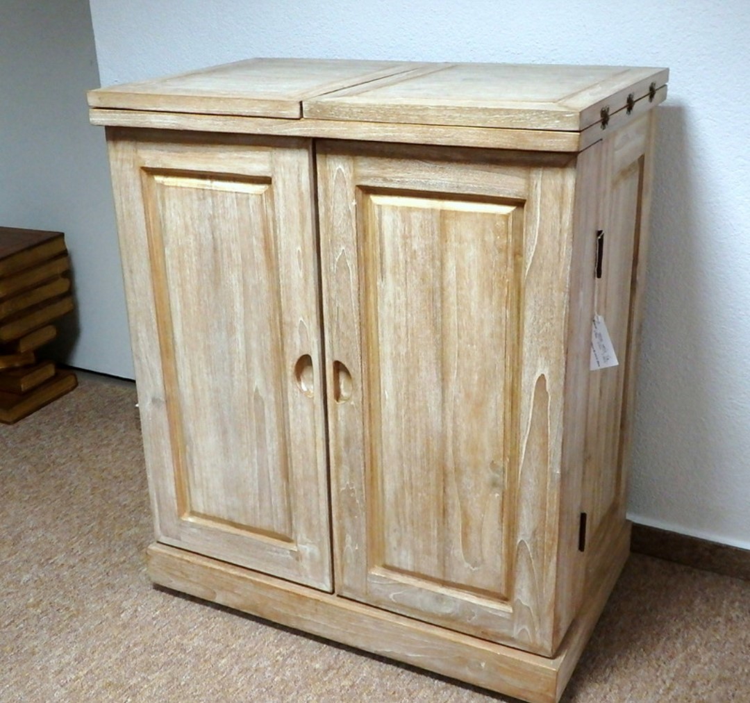  Skrinka barová teakové drevo CASANOVA , rozkladacia