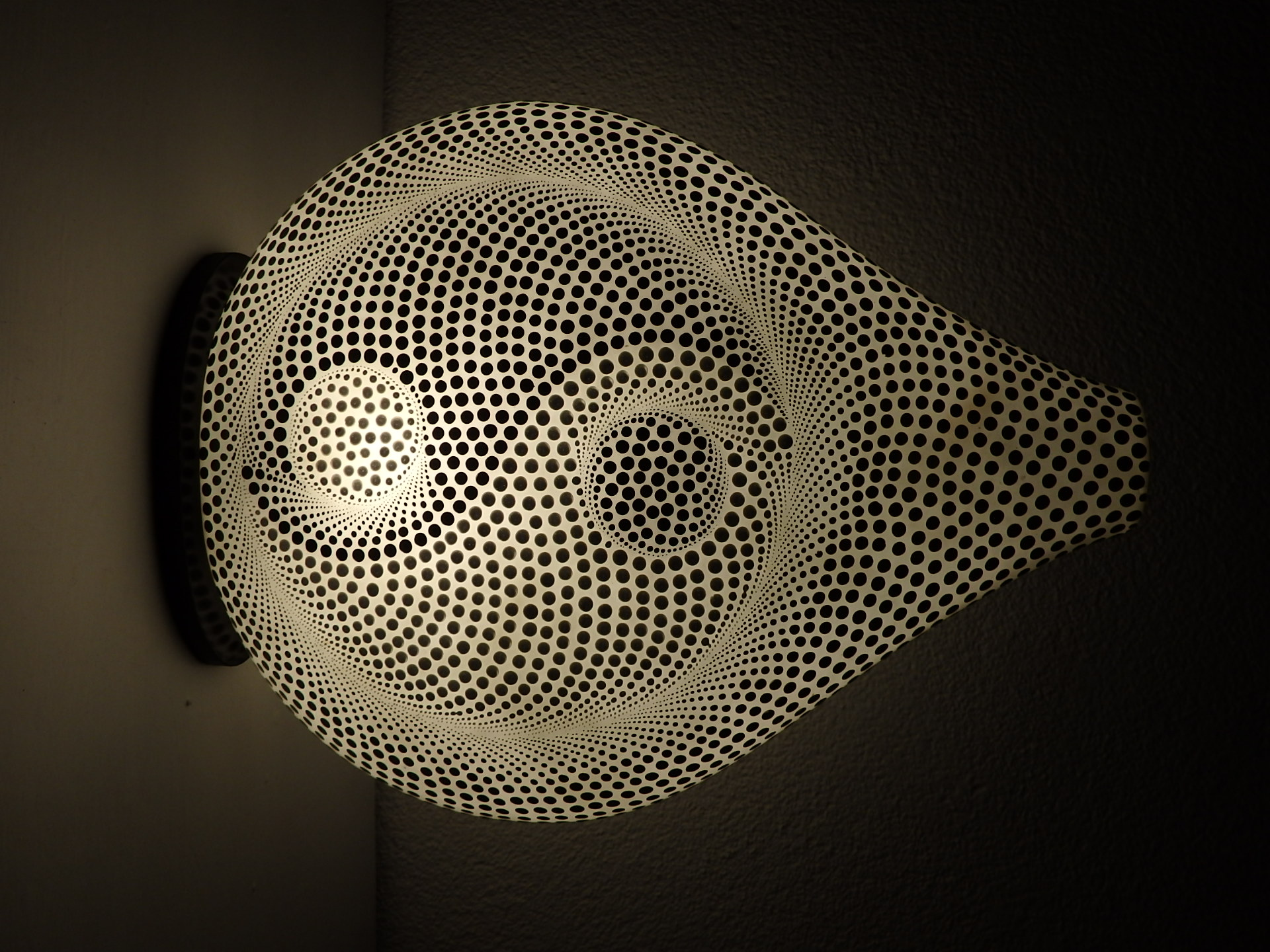 Stolná lampa JIN JANG biela, obojstranne maľovaná, 40 cm