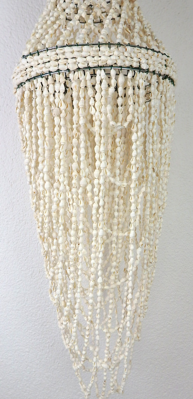Luster biely z pravých mušlí 100 cm