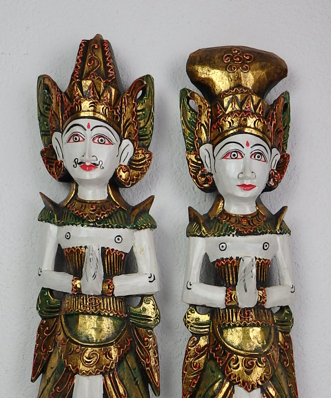 Sošky RÁMA SITA, exotické drevo, ručná práca, 70 cm, Indonésia