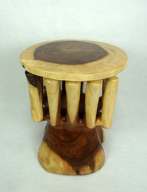 Odkladací stolík  RUKY, exotické drevo, ručná práca