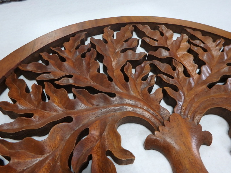 Dekorácia na stenu 3D Mandala Strom života, exotické drevo, ručná práca