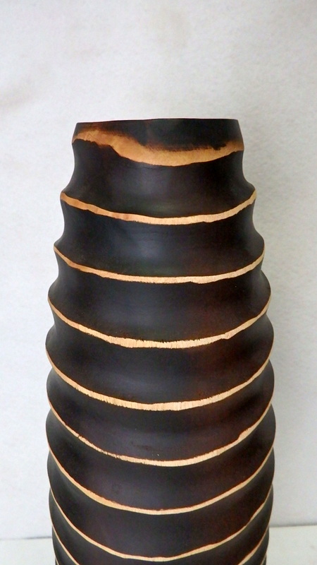 Váza drevená LIONETTA, hnedá tmavá, mangové drevo, 62 cm, ručná práca