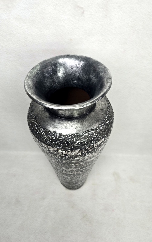 Váza RONA čierno-sivá, 80 cm, ručná práca