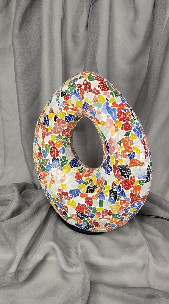 Stolná lampa OVAL viacfarebná, 50 cm, ručná práca