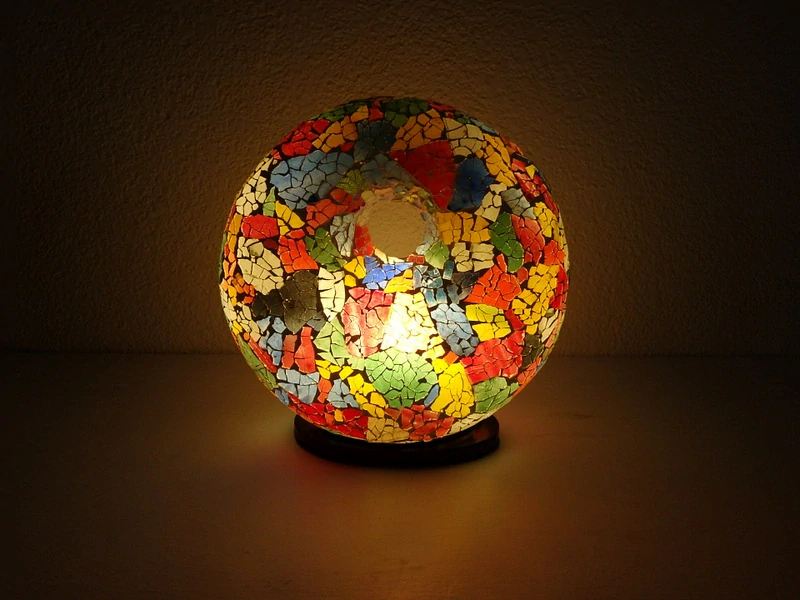 Stolná lampa viacfarebná DONAT