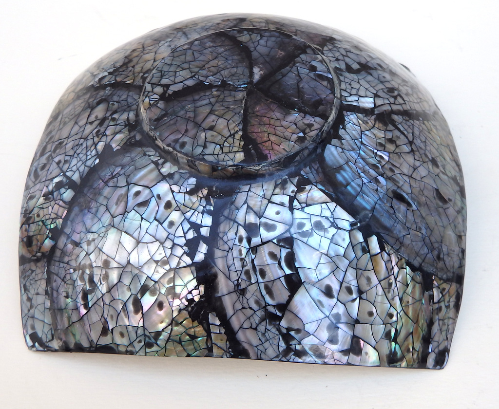 Misa čierna , hranatá , pravá perleť