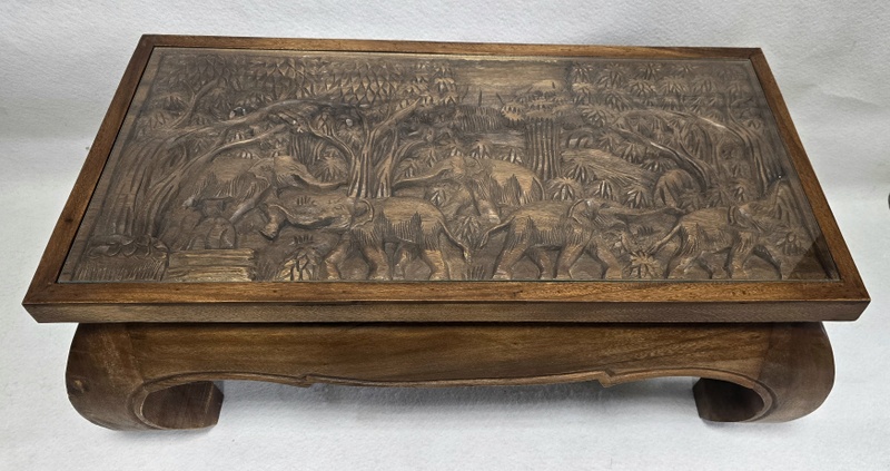 Konferenčný stolík z masívu  SUMATRA 100 cm