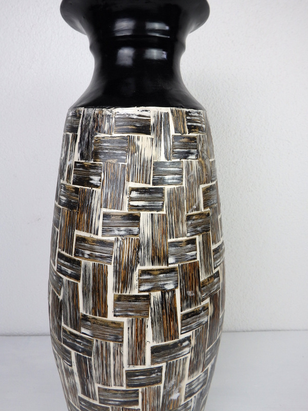 Váza hnedá NATUR II., keramika, ručná práca, Indonézia, 60 cm