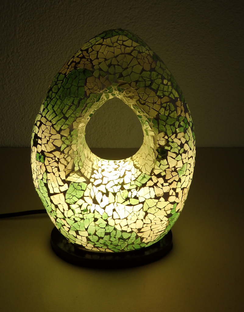 Stolná lampa ART OVAL, ručná práca,