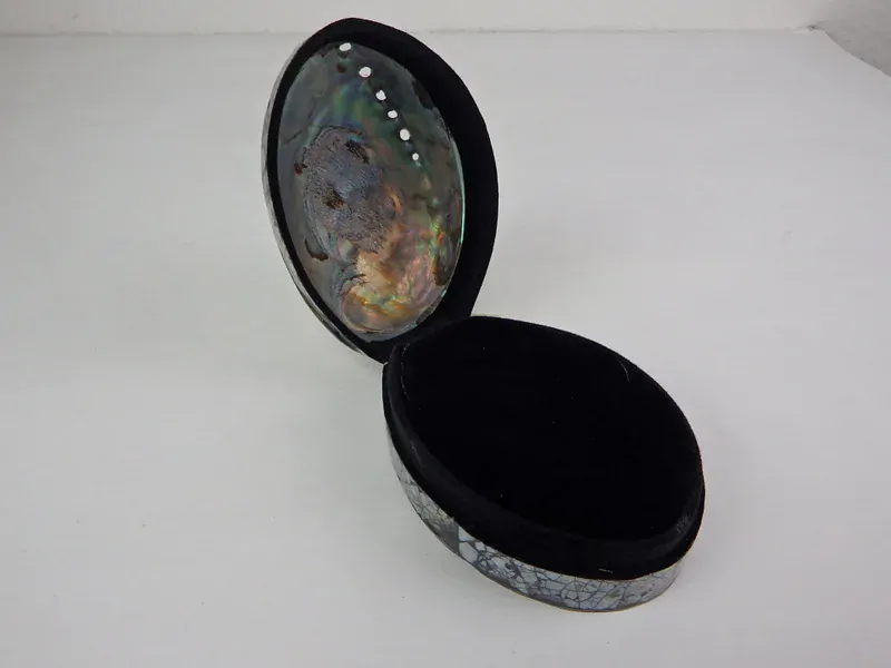 Šperkovnica ABALONE, zelená, pravá perleť