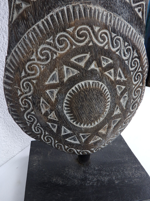 Socha - TOTEM TIMOR, tropické drevo, ručná práca, originál
