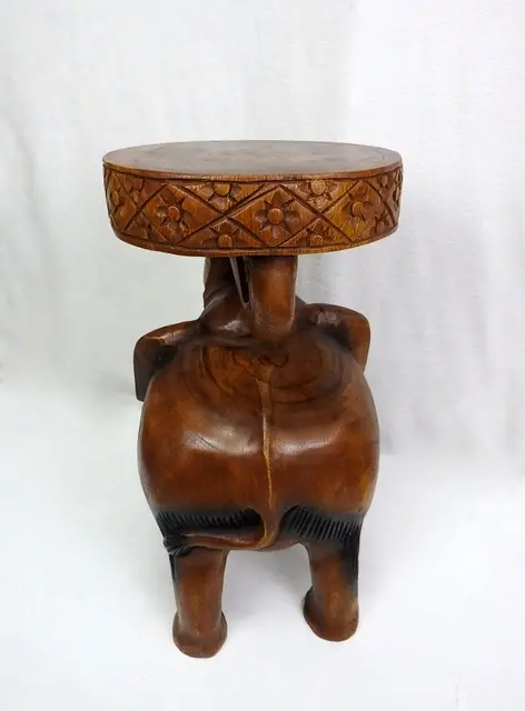 stolík/stojan odkladací SLON, exotické drevo, 40 cm, ručná práca