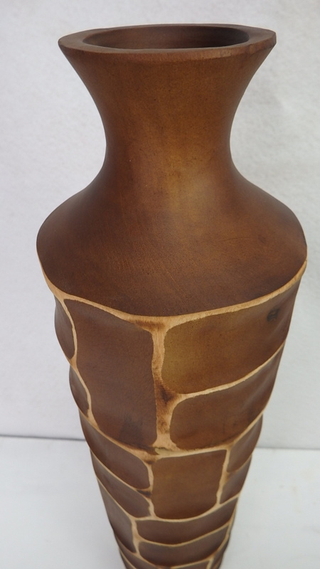 Váza hnedá MIRIEL, mangové drevo, ručná práca