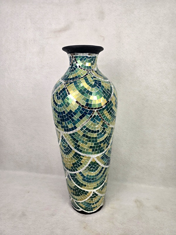 Váza SYMPHONIA zelená, 80 cm, keramika, ručná práca