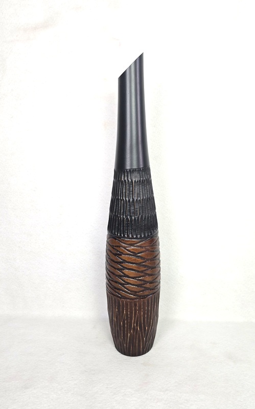 Váza čierna CARINA 2,  80 cm, drevo,ručná práca