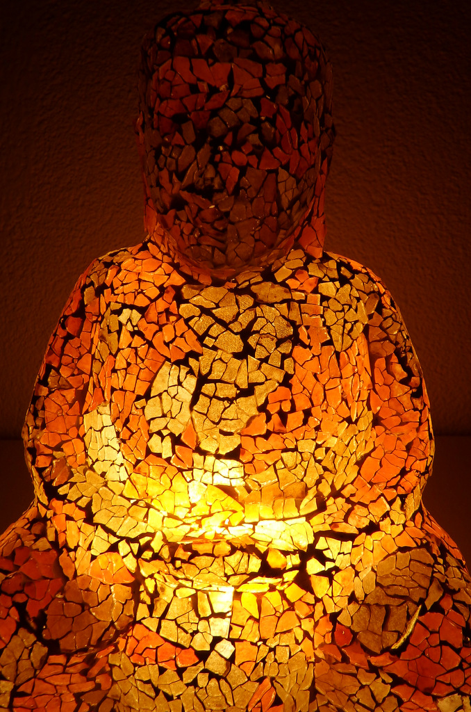Stolná lampa Budha, ručná práca