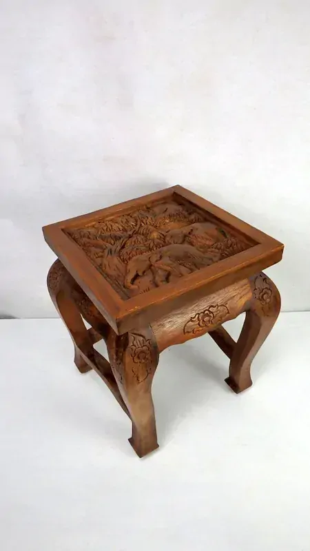 Odkladací stolík JÁVA, exotické drevo - M