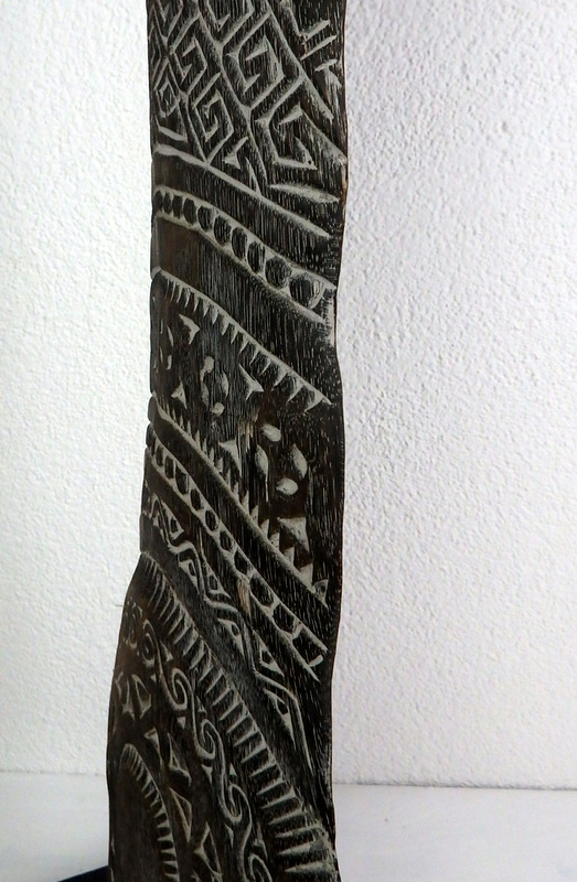 Socha - TOTEM TIMOR, tropické drevo, ručná práca, originál