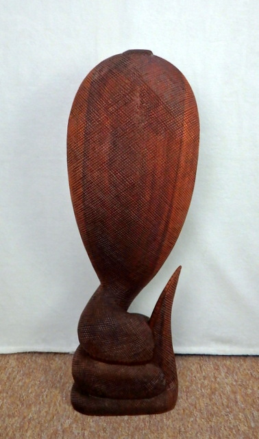 Socha Kobra, 80 cm,  exotické drevo, ručná práca