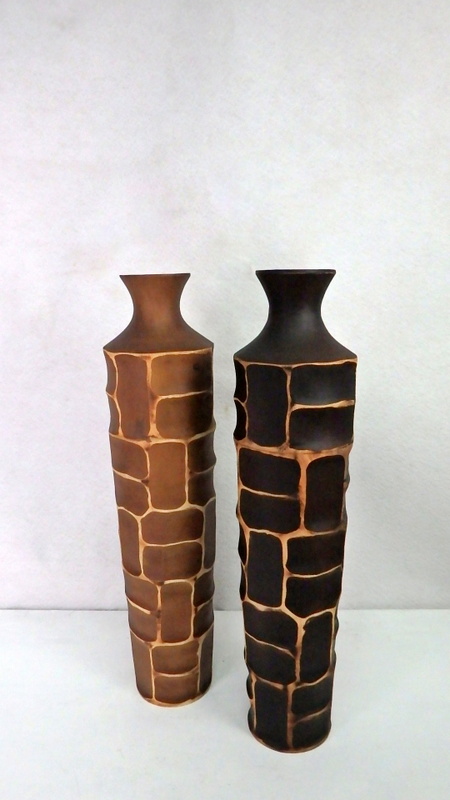 Váza hnedá MIRIEL, mangové drevo, ručná práca