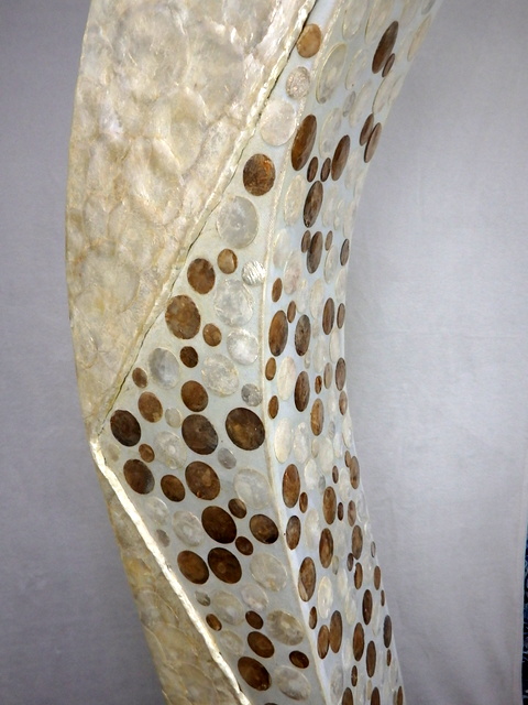 Stojacia lampa WAWE z pravej perlete 150 cm