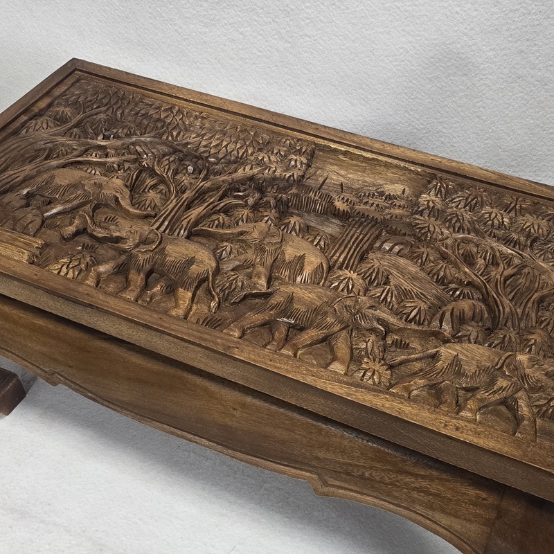 Konferenčný stolík z masívu  SUMATRA 100 cm