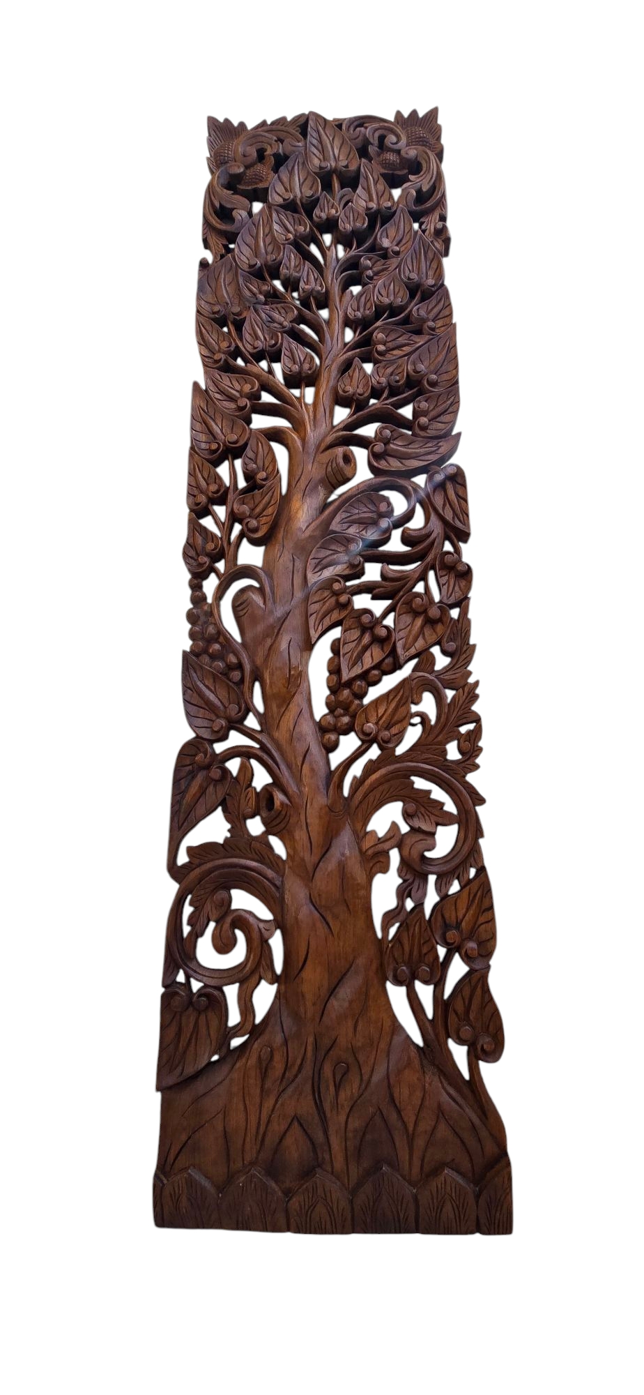 Dekorácia na stenu Strom života 180 cm x 45cm, teakové drevo, ručná práca