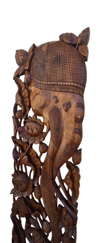 Závesná dekorácia 180cmx45cm x 2 kusy, teakové drevo, ručná drevorezba, Thajsko