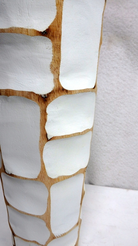 Váza biela MIRIEL, mangové drevo, ručná práca