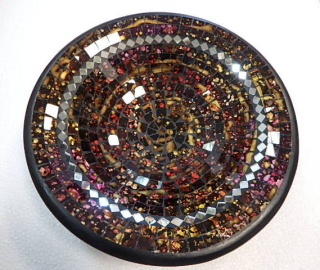 Miska dekoračná, hnedá farebná, ručná práca