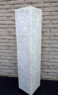 Stojacia lampa WHITE , biela, pravá perleť, ručná práca