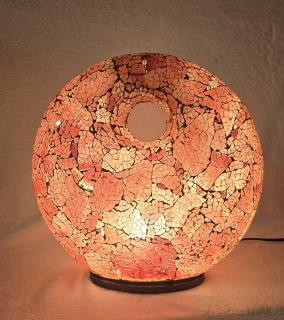 Stolná lampa červená DONAT , ručná práca