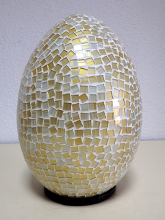 Stolná luxusná  lampa ART zlatá, 35 cm, ručná práca