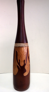 Váza WILD  - hnedá, drevo mango, ručná práca, Thajsko