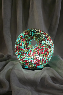 Dizajnová stolná lampa  Donat, 25 cm, ručná práca