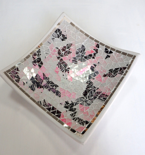 Misa  hranatá bielo/ružová  