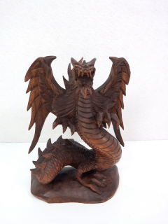 Soška DRAGON , ručná práca, exotické drevo