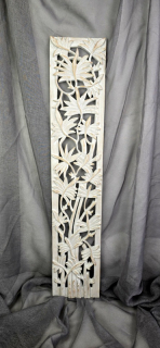 Dekorácia BAMBOO biela, 100x20 cm exotické drevo, ručná práca