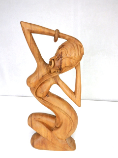 Soška Zmyselná žena, exotické drevo, ručná práca, 40 cm