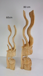 Soška BOZK vo vetre, exotické drevo, ručná práca