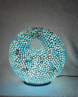 Lampa stolná modrá Donat, 35cm, ručná práca