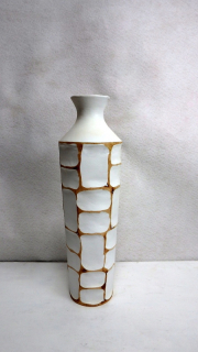 Váza biela MIRIEL, mangové drevo, ručná práca