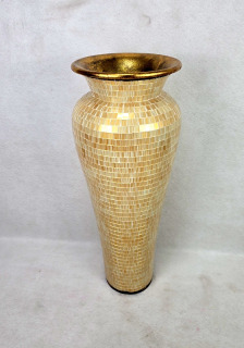 Váza DIVA zlatá, 80 cm, keramika, ručná práca